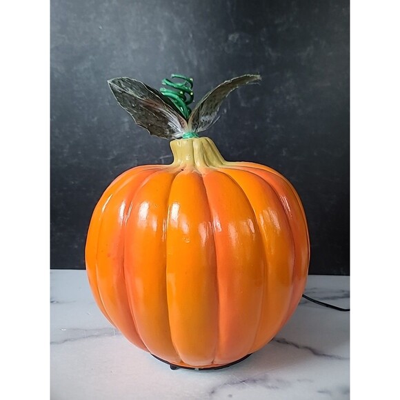 Fiber Optic Halloween Fall Pumpkin Decor Light Up Plug In Vintage Foremost - Picture 5 of 10
